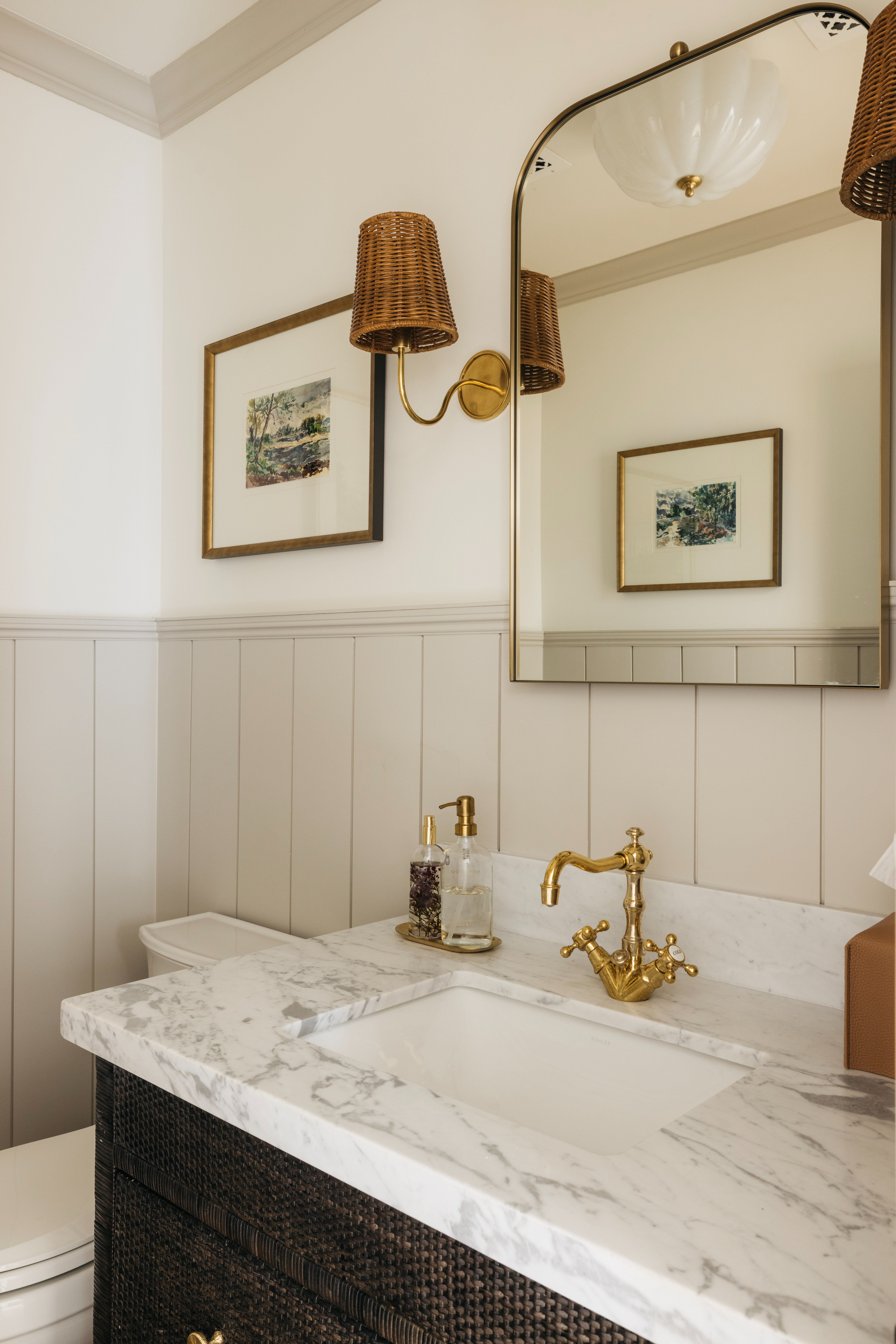 Powder room vanity