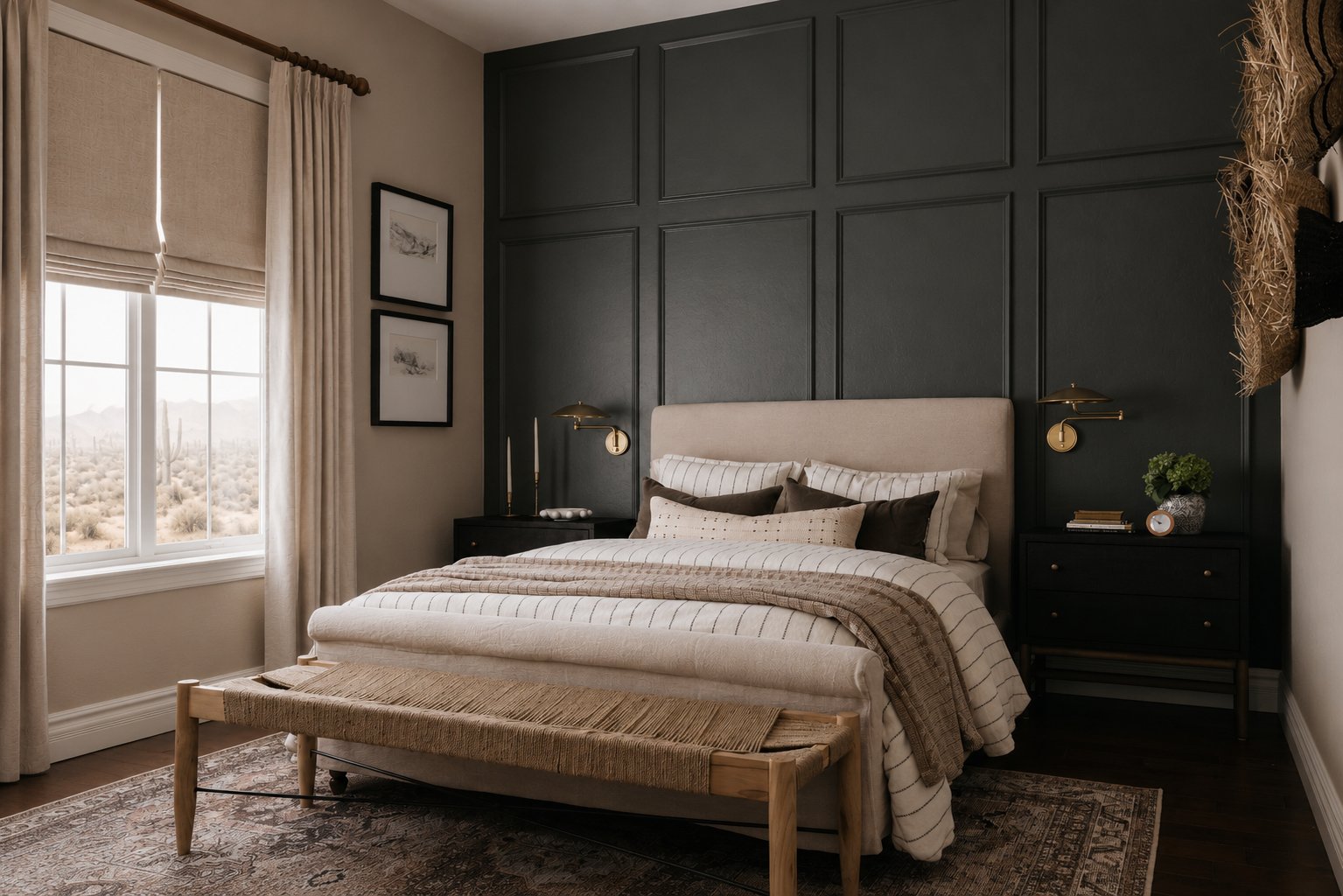 Guest bedroom wide view, The Considered Home